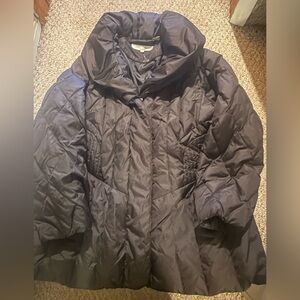 Larry Levine jacket 1x puffed collar down